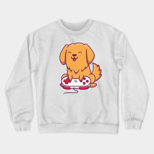 Cute Dog Gaming Cartoon Crewneck Sweatshirt